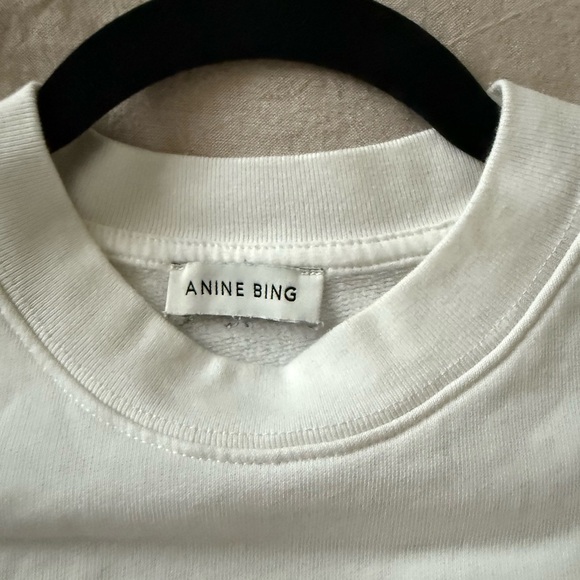 Anine Bing Classic White Crewneck - Picture 2 of 4